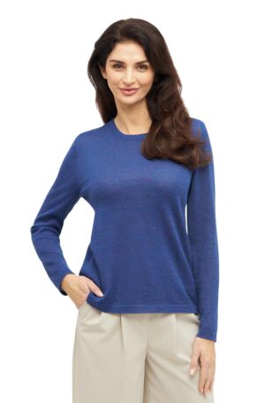 Alpaka Damen Pullover blau