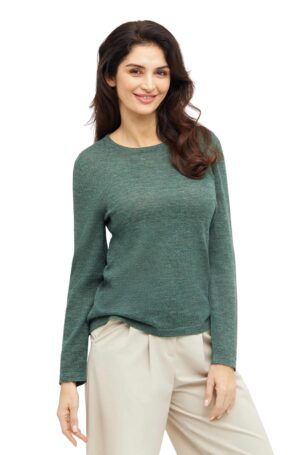 Alpaka Damen Pullover grün