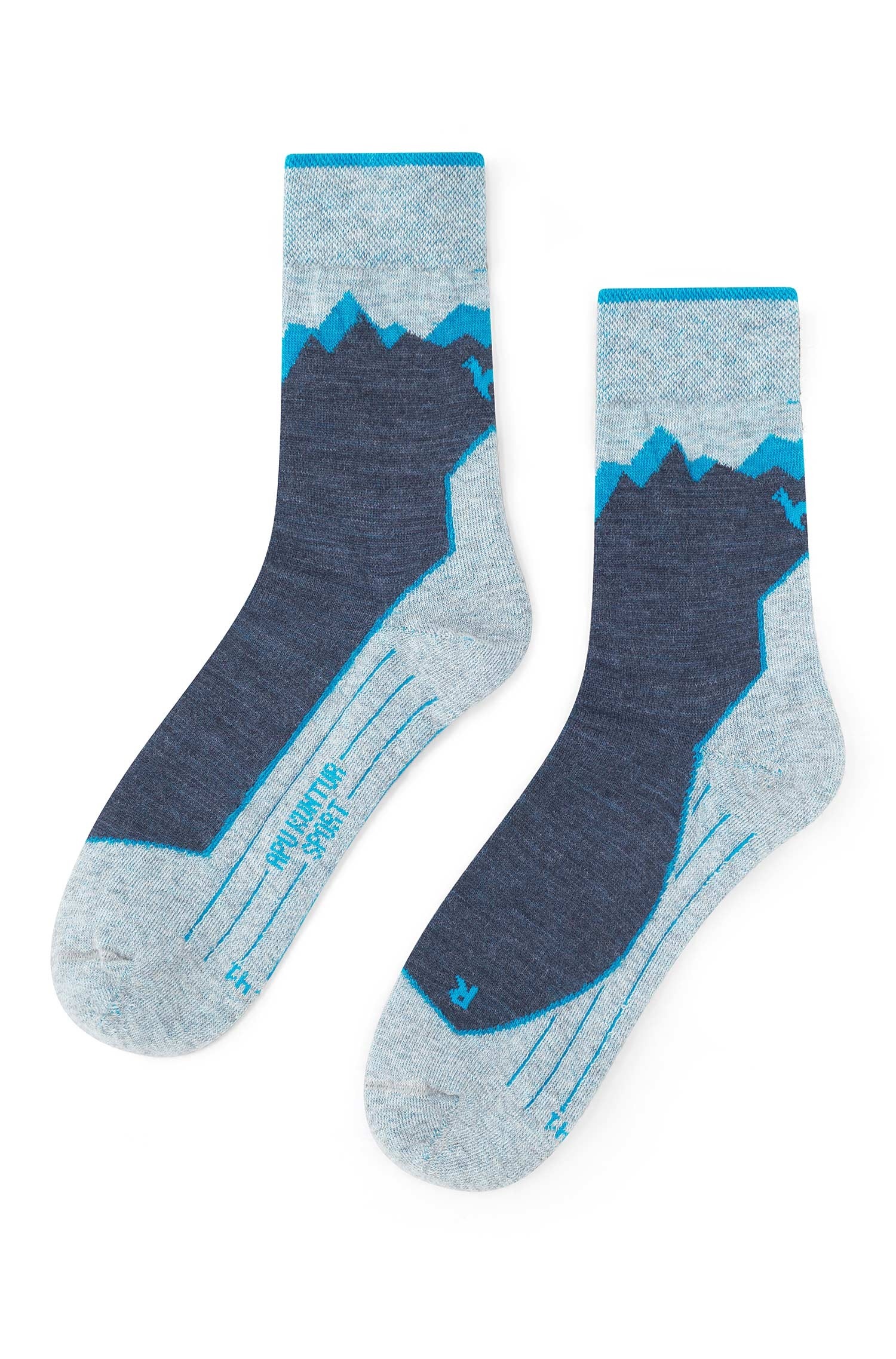 Premium Wandersocken blau