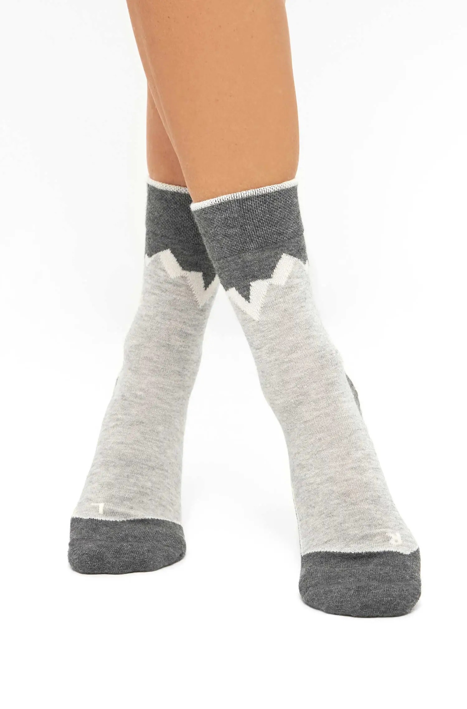 Premium Wandersocken grau silber