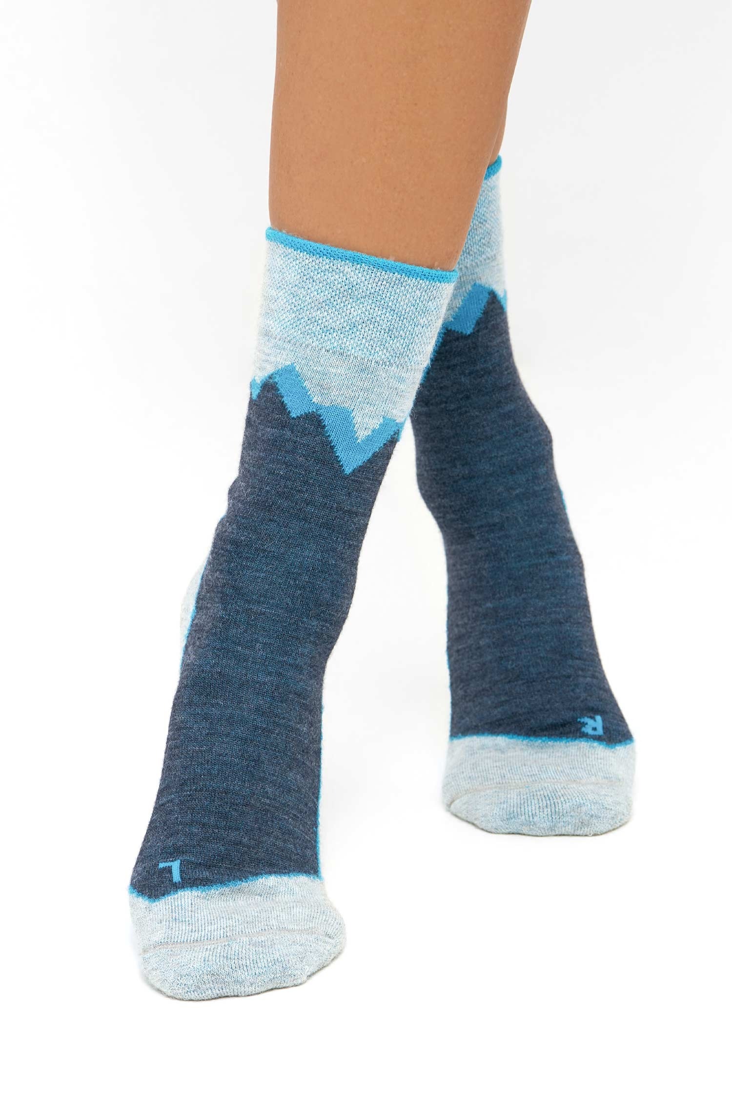 Wandersocken Alpaka blau navy