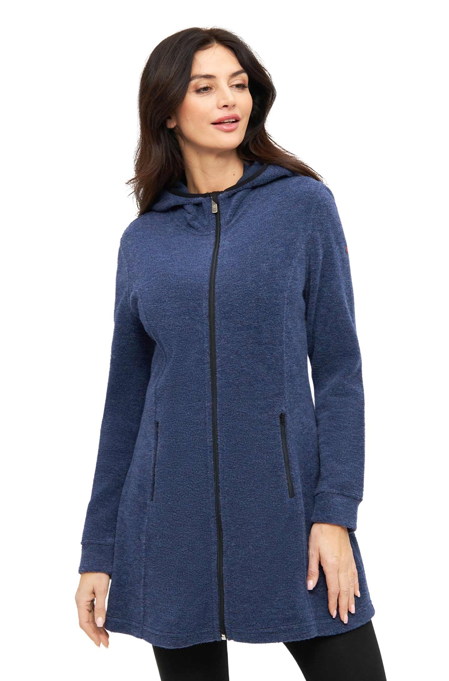 Alpaka Fleece Kapuzenmantel