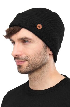 Alpaka Haube schwarz