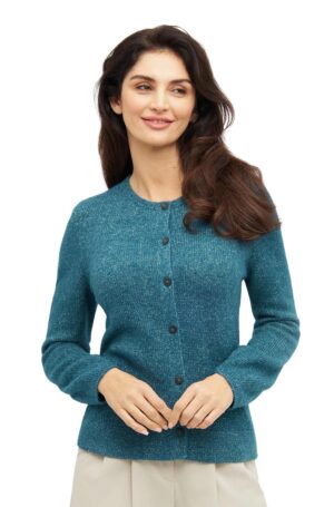 Alpaka Strickjacke ultramarin