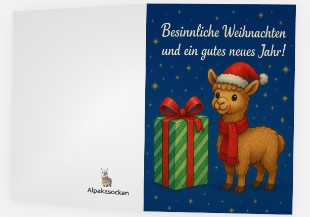 Gutschein Weihnachten Alpakasocken
