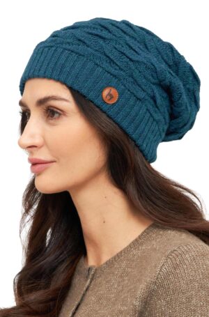 Oversize Mütze petrol