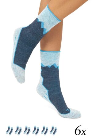 6er Pack Alpaka Wandersocken