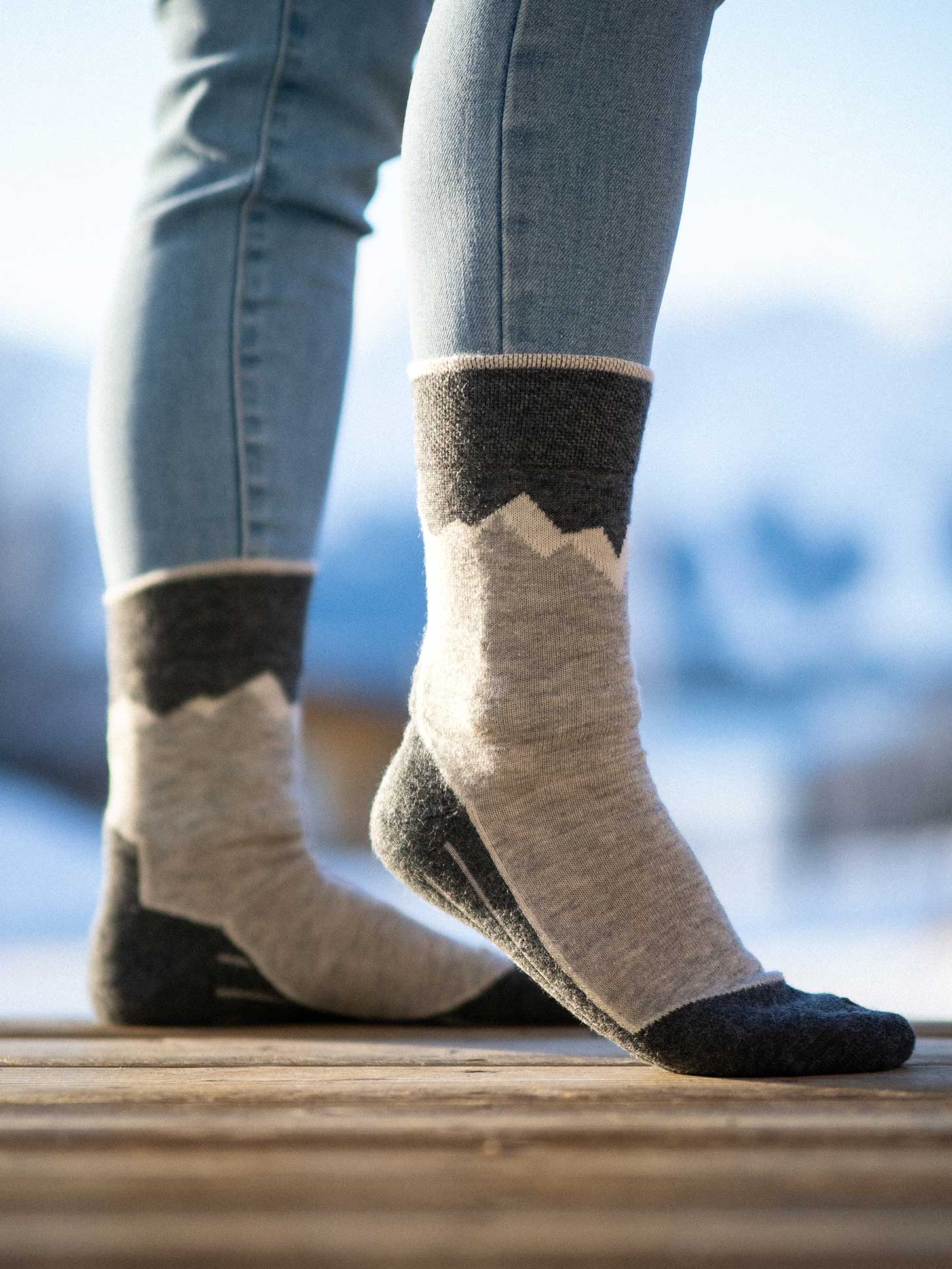 Alpaka Wandersocken Premium